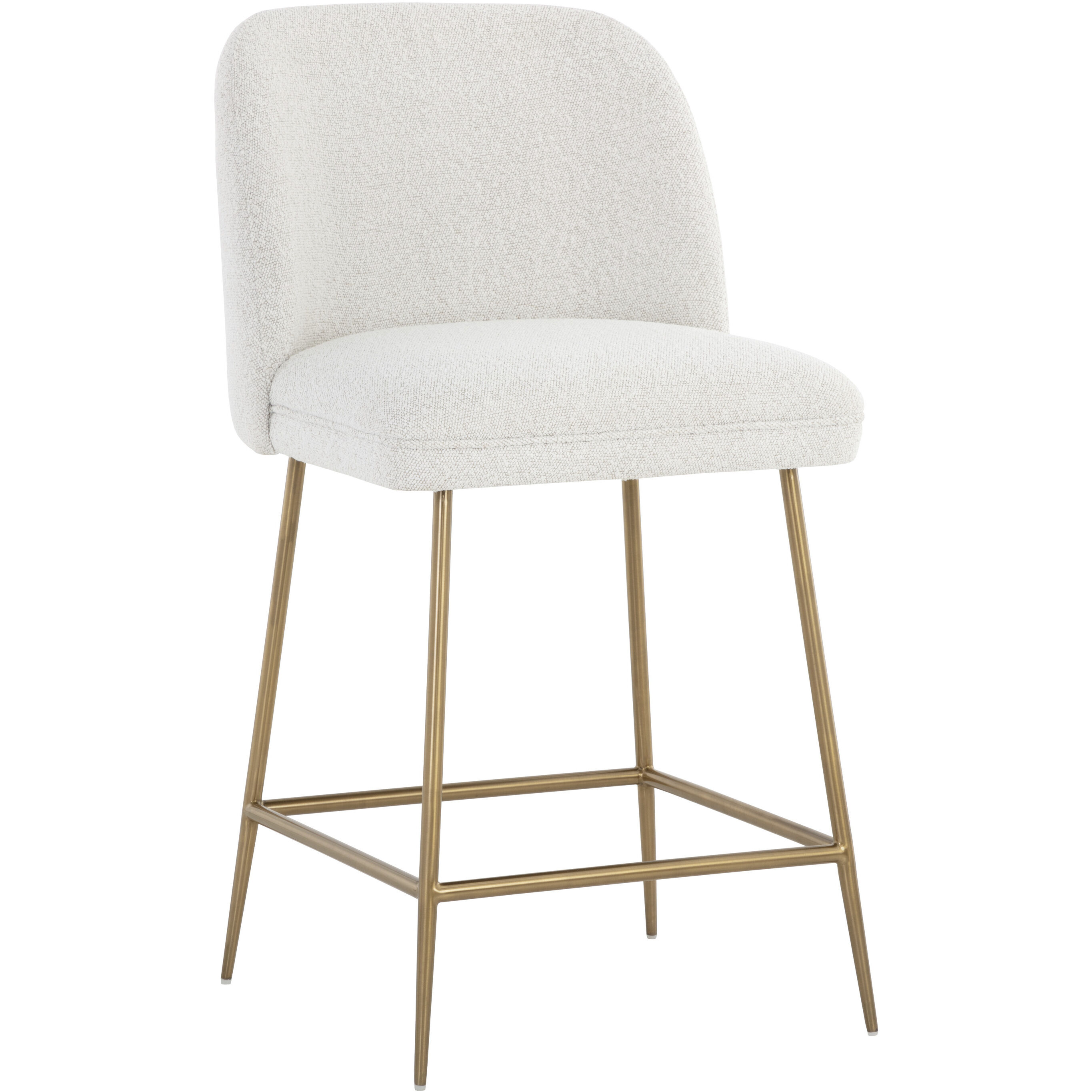 Kelty 39.75 inch Gold / Copenhagen White Counter Stool